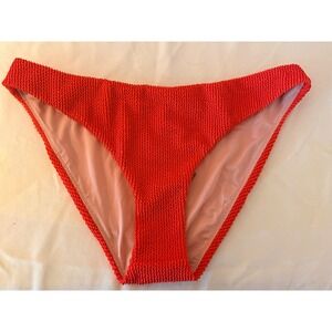 J.Crew Bikini Bottom Womens Large Coral NWT‎ Seersucker Textured BH480